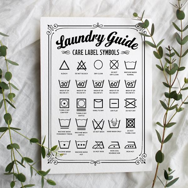 Poster Tvättstuga Laundry guide