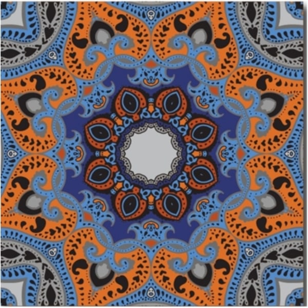 Marrakech Orange/Blå Kakeldekor 12-pack marockanskt