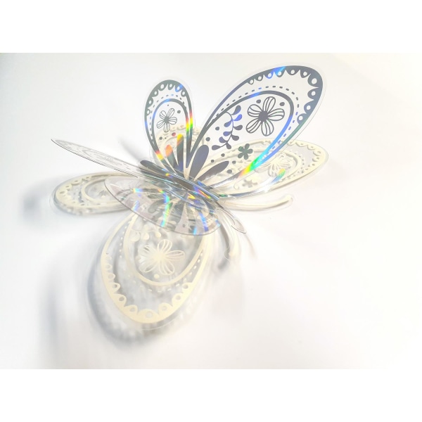 Fjärilar 3D effekt 6 stycken Glow in dark Självlysande
