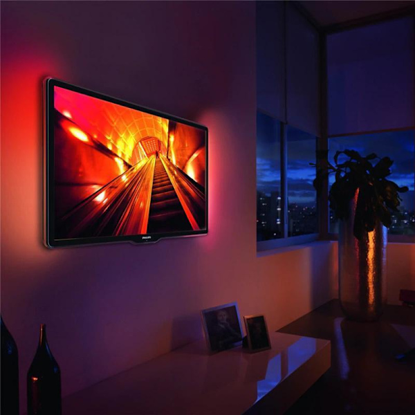 Ledslinga för RGB + Vit Fjärrkontroll LED 3 meter TV