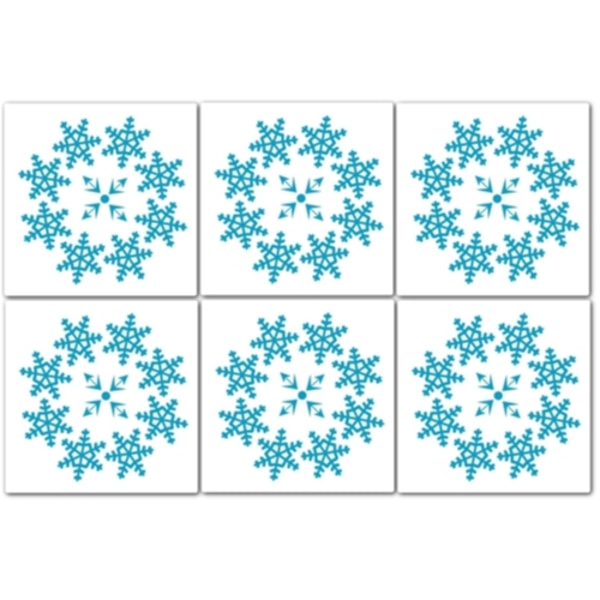 Snöflingor kakeldekor Juldekoration 12 stycken