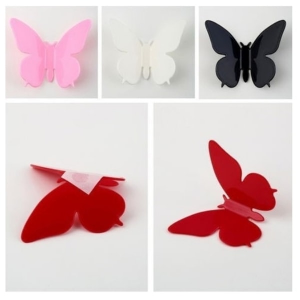 3D fjärilar 30 st Svarta Väggdekor