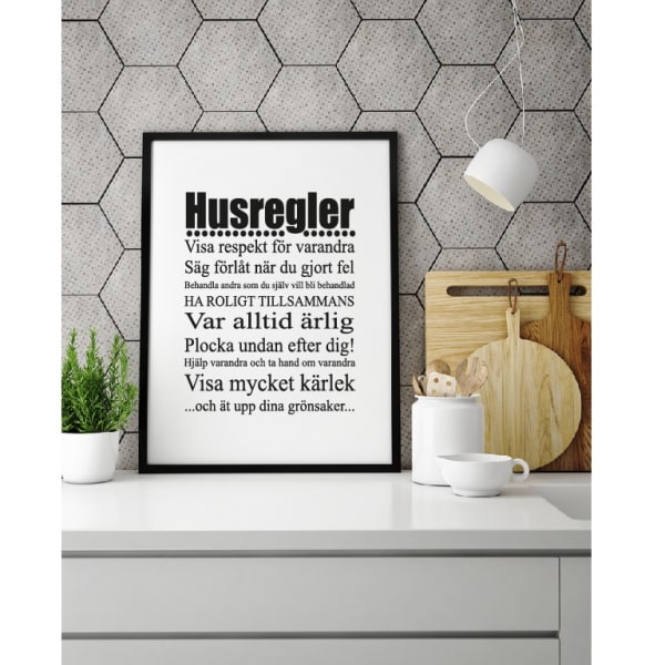 Poster Husregler A4 113b | Fyndiq