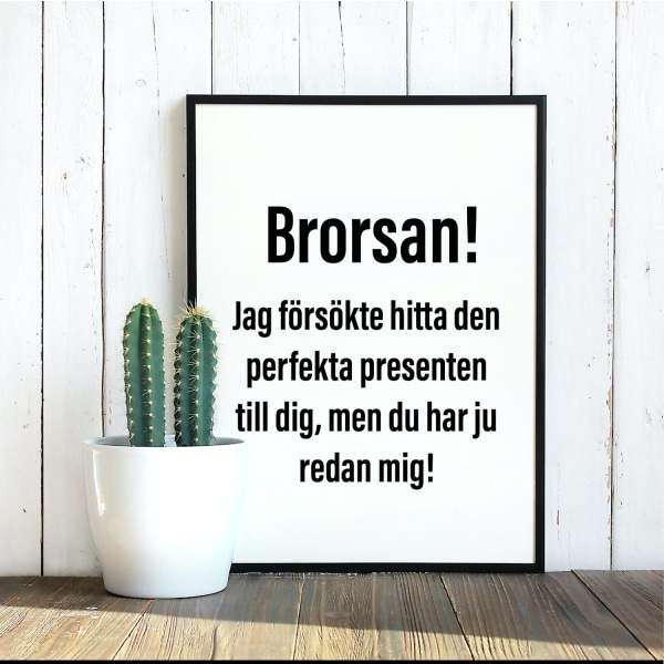 Brorsan! Jag försökte hitta... Poster Present Julklapp