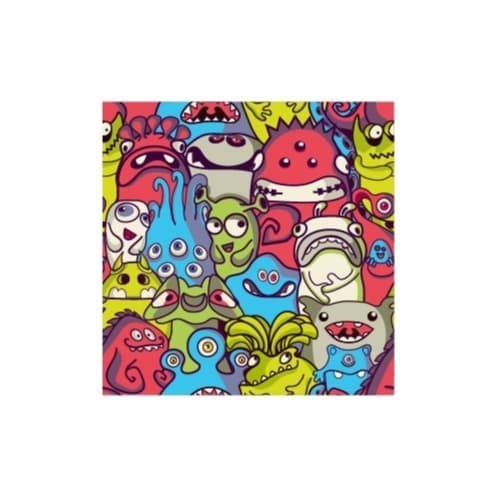 Monster Självhäftande Kakeldekor Barn 12-pack