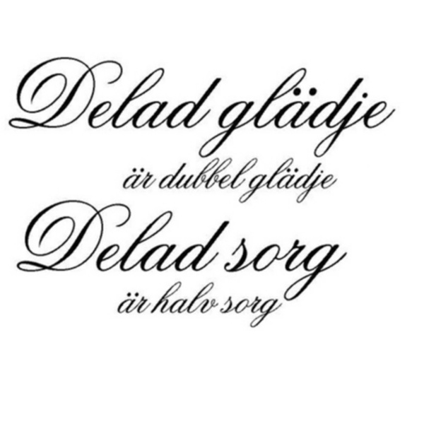 Delad glädje Väggord