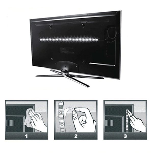 Ledslinga för USB Grön LED 2 meter TV