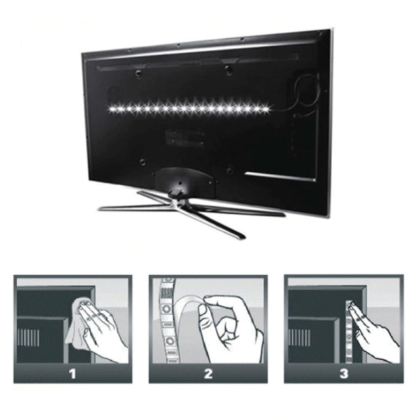 Ledslinga för USB Varmvit LED 3 meter TV