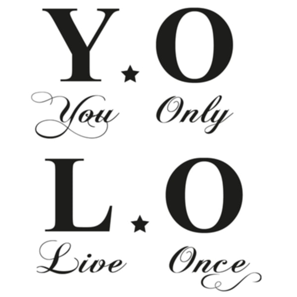 YOLO You only live once Väggord