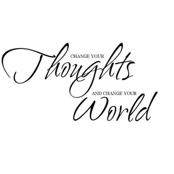 Change your thoughts... Väggord Väggdekor Dekor