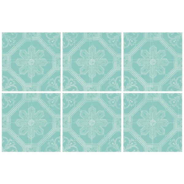 Marrakech mint botten Kakeldekor 30st