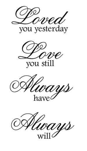 Loved you yesterday.. Väggdekor Design Väggord Dekor