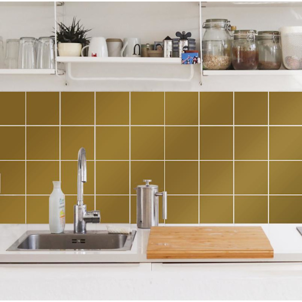 Kakeldekor 30-pack Guld, blank, 148x148 mm
