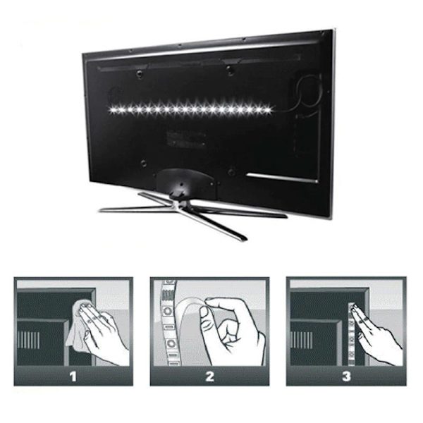 Ledslinga för USB Grön LED 3 meter TV