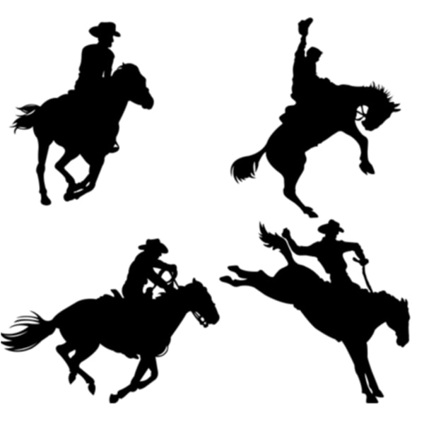 Cowboys Självhäftande väggdekor barn