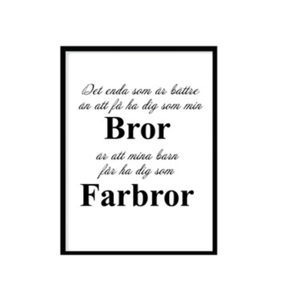 Poster Bror - Farbror A4