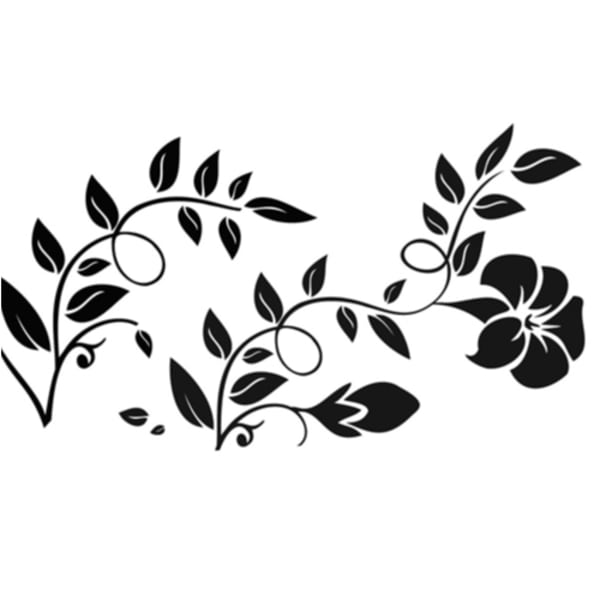 Floral2 Vit Bildekor