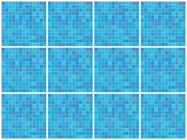 Blå Mosaik 24 st Självhäftande kakeldekor