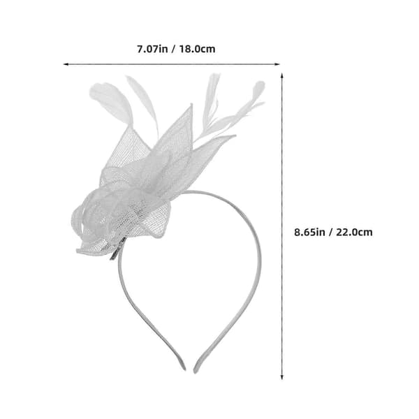 Fascinator-hårband tebjudningshatt hårklämma för kvinnor för formella tillfällen (Peng)