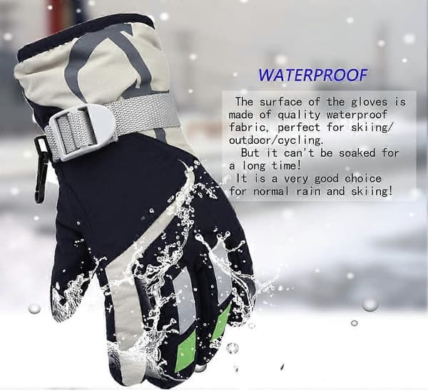 Varma isolerade vindtäta handskar för vintersport (Peng)