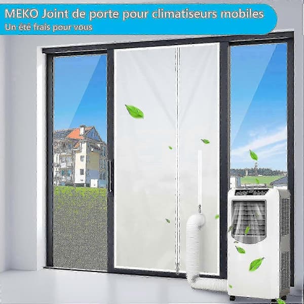 Bärbar AC-dörrtätning 90x210cm väderskydd inga verktyg enkel installation premium (Peng)