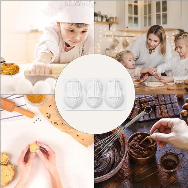 Silikonform för jordnötskaka 3 hålrum Högtemperaturbeständig (Pe)