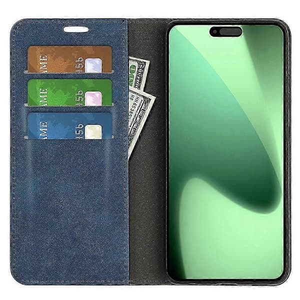Kompatibel med iPhone 17 Pro-fodral Skin Touch Läderplånboksfodral (PE)