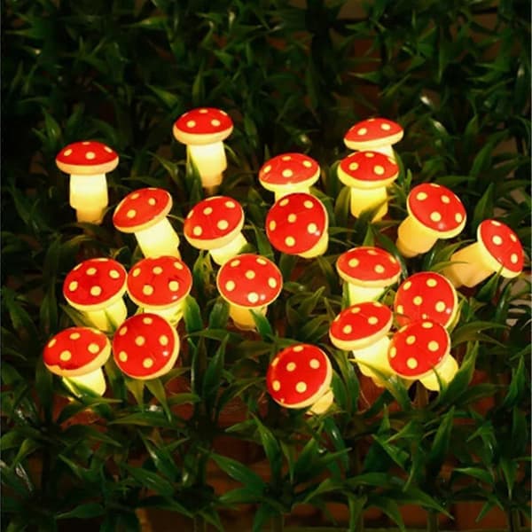 1,5 m 10 LED svampdekor ljusslinga batteridriven ljusslinga presenter (Peng) Multicolor Warm White