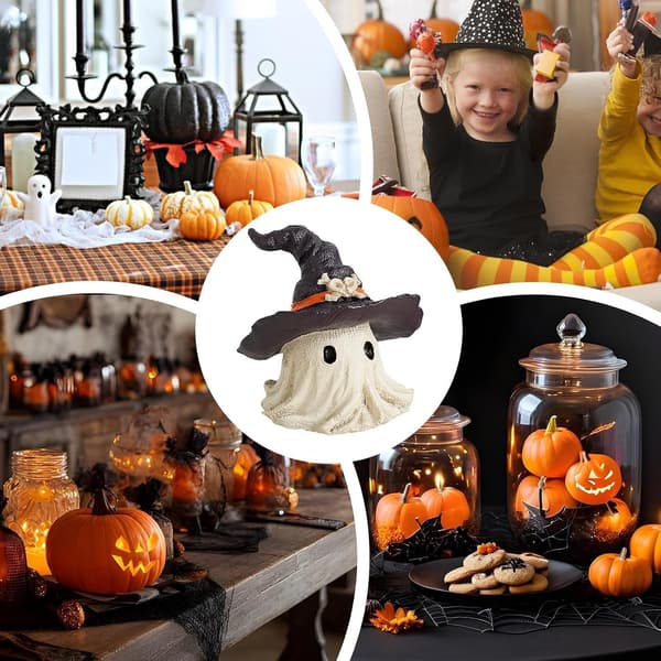 Spökfigurer i harts, 2 delar, Halloween-mittpunkt (Pe)
