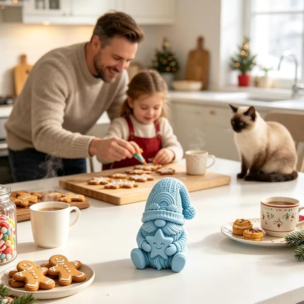 Julgnomfigur 3D-printad mittpunktsmodell (Pe)