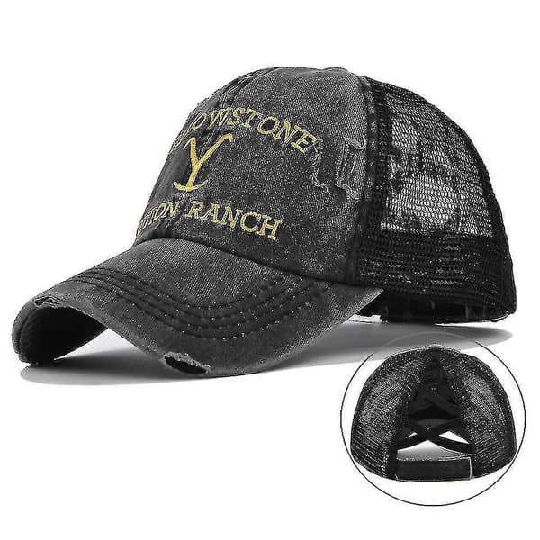 Yellowstone Dutton Ranch Basebollkeps Justerbar Broderad Keps (Peng)