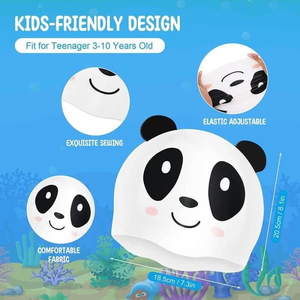 Badmössa - Panda - Silikon - Vattentät - Bekväm - Barn (Pe)