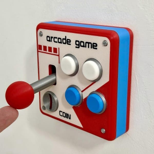Retro arkadbrytarpanel spelkonsol dekoration liten pryl (Peng)
