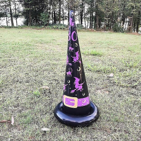 Oppusteligt hat-ringkast-spil sæt Halloween festartikler 1 sæt assorterede farver PVC til børn (Peng)