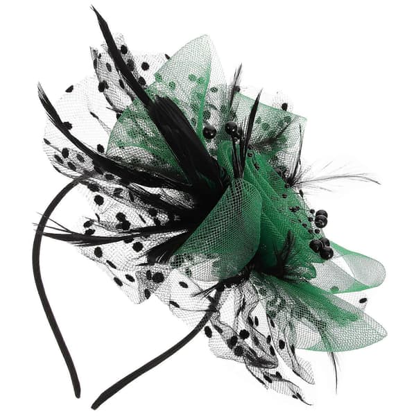 Fascinator-hatt Tea Party-hårband med fjädrar för bröllopsbrud (Peng)