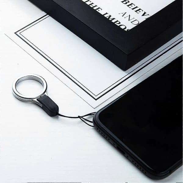 2025 2-pack fingerring-rem i plast, universellt snöre för nycklar och telefon (Peng)