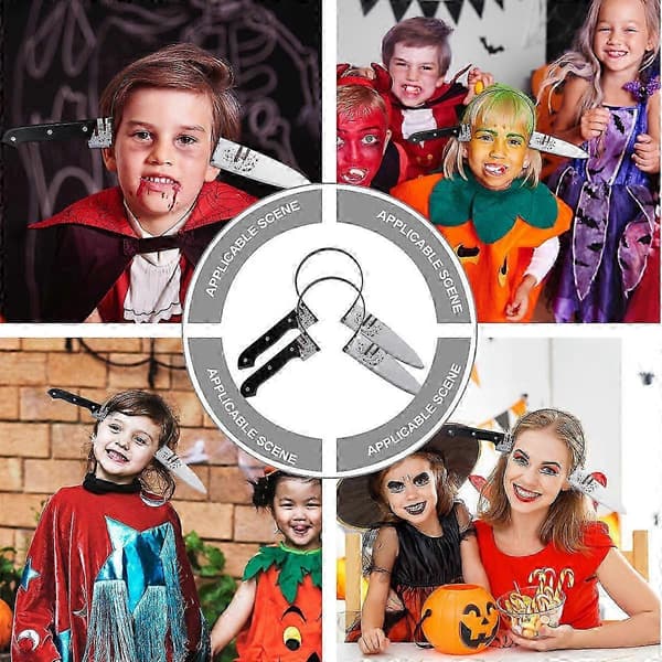 Blødende hårbøjle Halloween pandebånd til festbrug 2 stk. (Peng)
