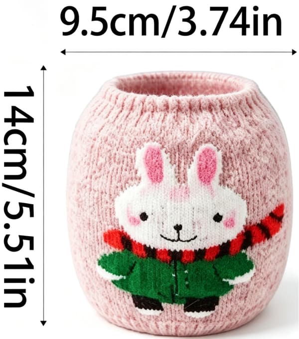 Vaaleanpunainen villan säilytyssetti 4 osaa (Pe)