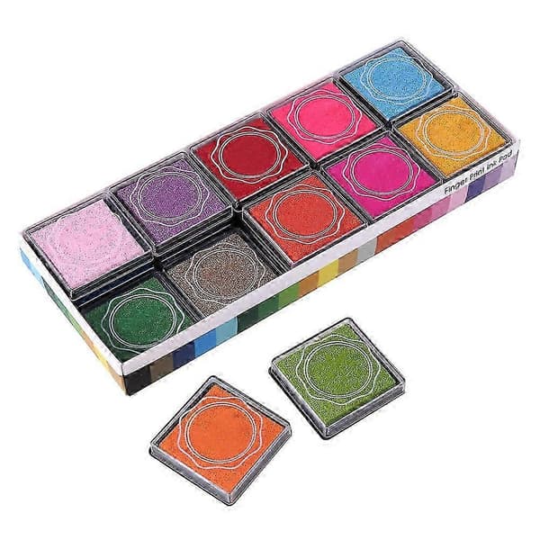 20-pack set med stämpeldynor för barn, fingeravtrycksfärg för barn (Peng)