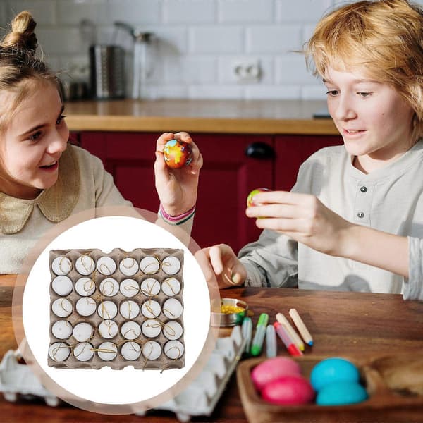 Vita påskäggshängen för påskdekoration 1 set (Peng)