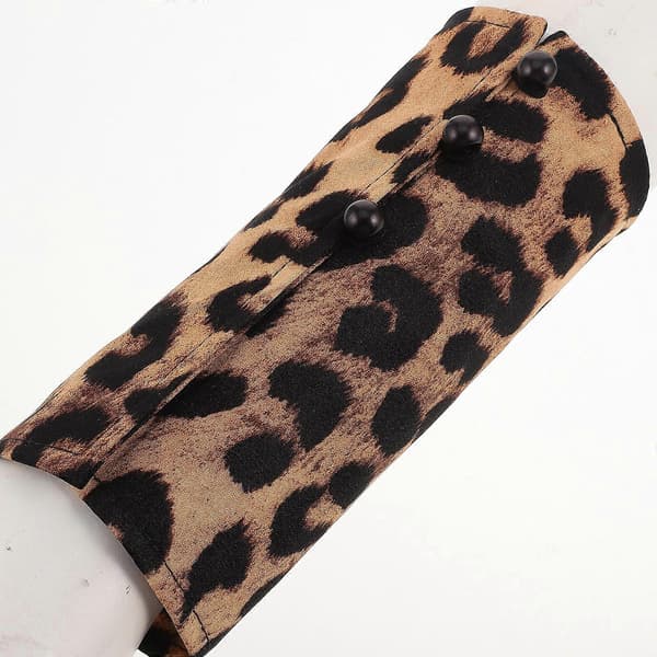 Leopardprint løse ærmer til festkostume 1 par aftagelige ærmer (Peng)