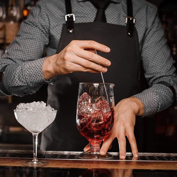 Lang Latte Ske - 6 Stykker, 22 cm - Poleret Rustfrit Stål - Cocktail Dessert Ingen (Pe)