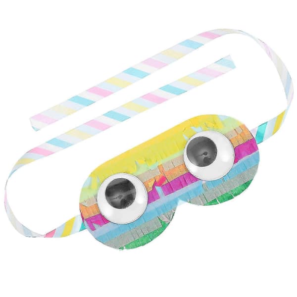 Party Øjenbind til Piñata-leg, assorterede farver papir, 18,3x9 cm, til børns piñata-leg, 1 stk. (Peng)