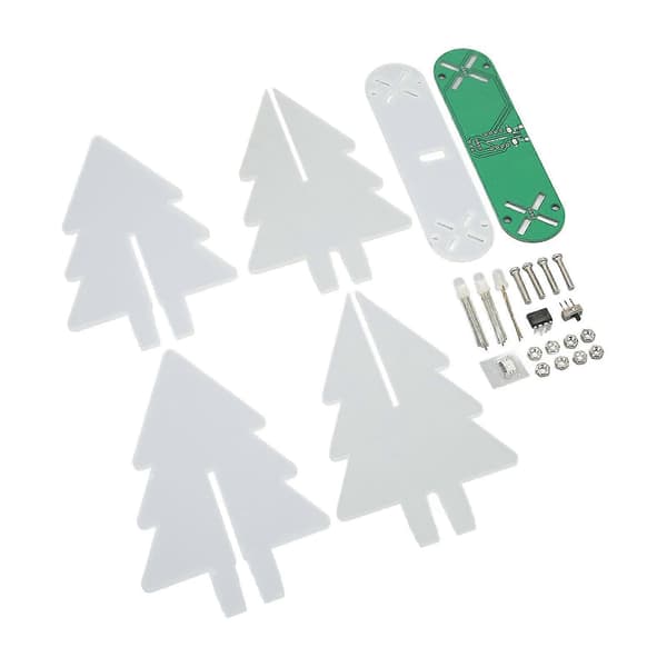 2024 Elektronisk Juletræssæt LED Gradient Lys 3D DIY Elektronisk Samlesæt til Loddeøvelse Grøn (Peng)