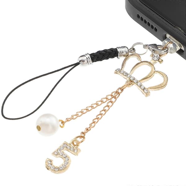 Elegant telefonplugg i legering med diamantberlock, 1 st för dekoration (Peng)