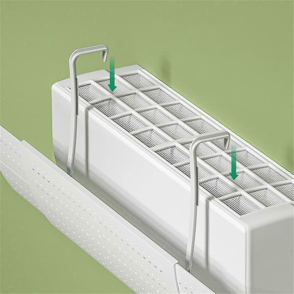 Justerbar luftkonditioneringsvindavvisare 16,5x52cm Plast Luftkonditioneringsbaffel Vindavvisare Plasttextur (Peng) A