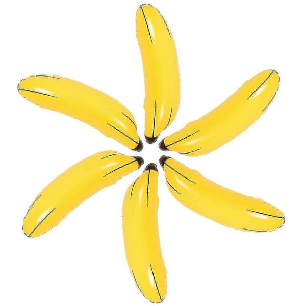 6 st Uppblåsbart banan-ringkastningsspel för möhippa (Peng)