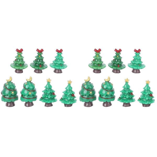 Mikrolandskabspynt Juletræsdekoration til 14 stk. (Peng)