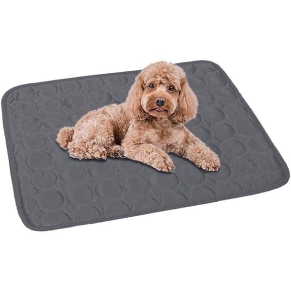 Hunde kølemåtte, kølemåtte til hunde, kølemåtte til små og mellemstore hunde, mørkegrå, 55*70cm, kurv (Pe)