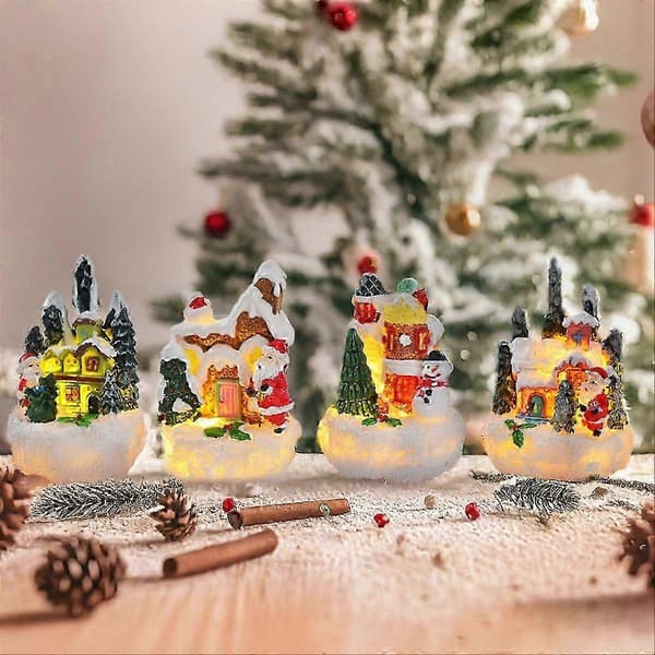 Festlig pepparkaksstuga dekoration, julbyhus prydnader (Peng)